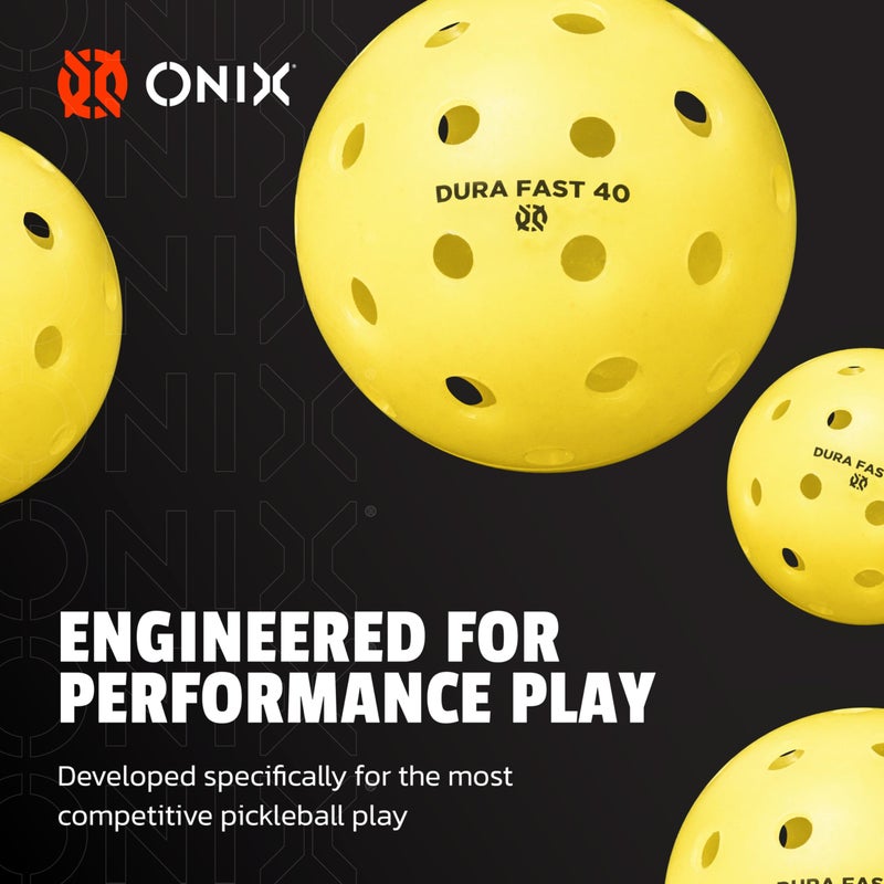 Onix DURA Onix Fast 40 Outdoor Pickleballs â€“ Yellow - Image 4